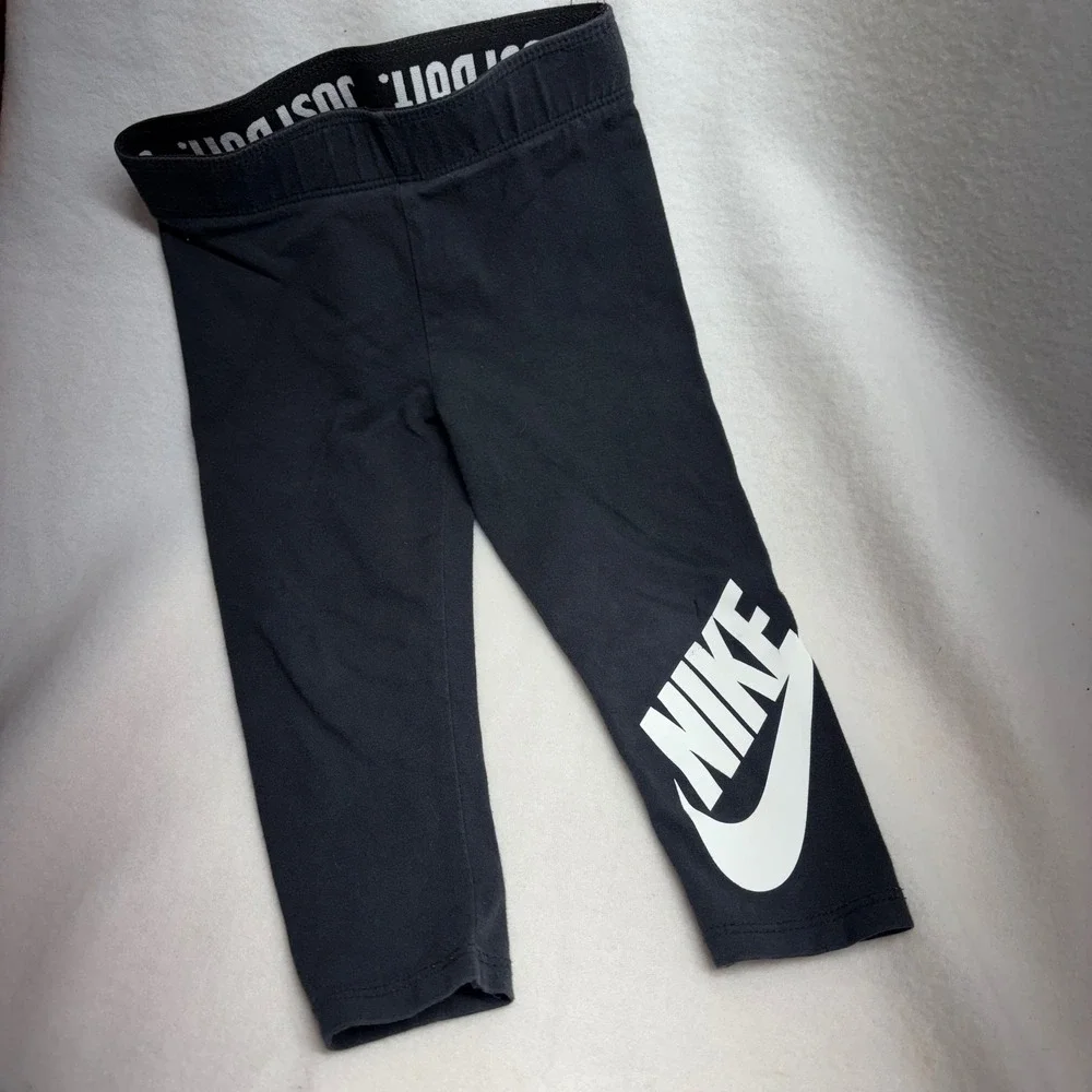 Nike Toddler Girls Black Just Do It Crop Leggings Size‎ 2T